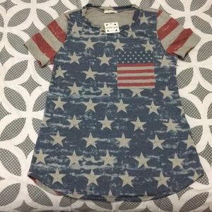 12PM by mon ami flag tshirt